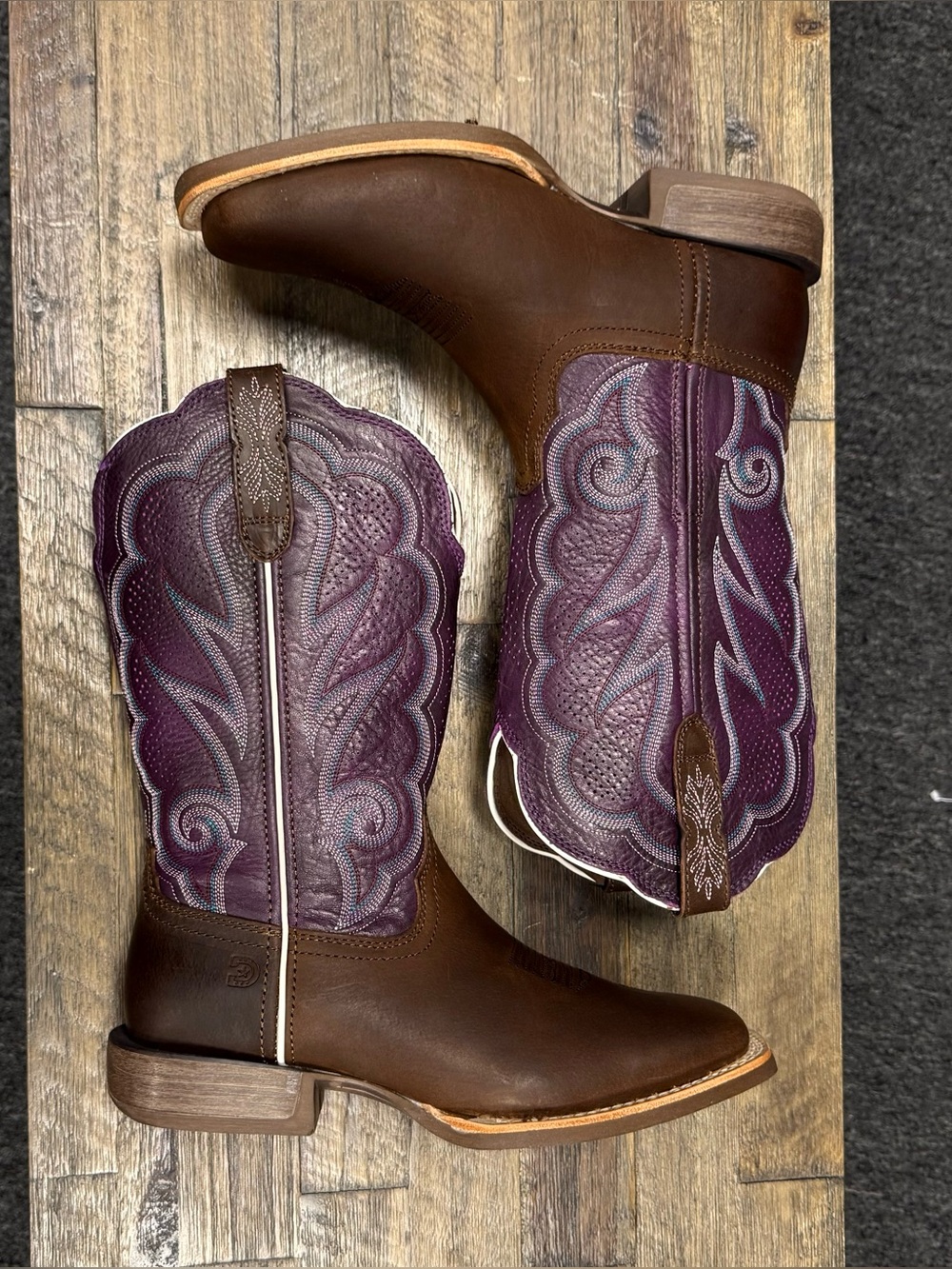 Durango Lady Rebel Pro Women's Ventilated Western Boots Plum Square Toe Size 9.5 - Picture 2 of 6